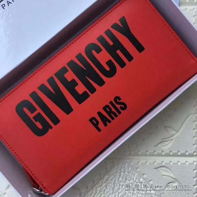 GlVENCHY紀梵希 2018最新 熱賣款式 專櫃品質 頂級進口牛皮 原版五金 拉鏈錢包 091888  tsg1053